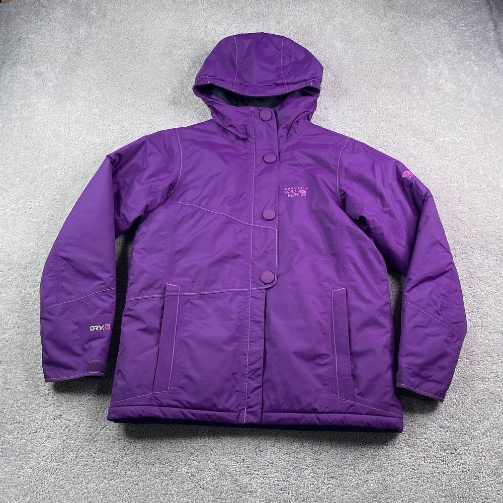 Mountain Hardwear Jacket Girls Large Purple Dry Q Insulated Ski Snowboard Coat